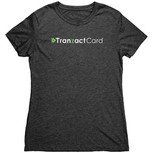 Womens Tranzact logo chest white and green