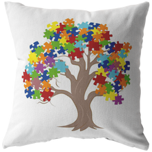 Load image into Gallery viewer, Autism Tree Pillow