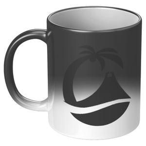 Andrew's black logo on majic mug