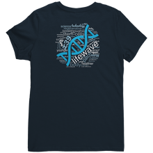 Load image into Gallery viewer, LW Team - woman&#39;s V-neck (District) - front and back