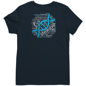 LW Team - woman's V-neck (District) - front and back
