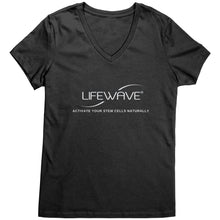 Load image into Gallery viewer, LW Team - woman&#39;s V-neck (District) - front and back