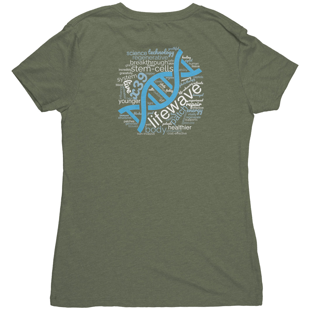 LW Team - woman's (triblend) Back DNA logo only