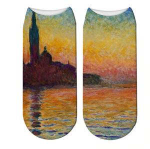 Classic Oil Painting Socks - Claude Monet
