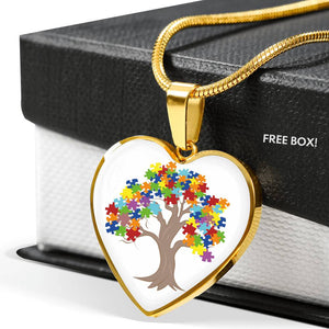 Autism Tree Heart Pendant