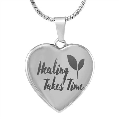 Exclusive Healing Takes Time Heart Pendant