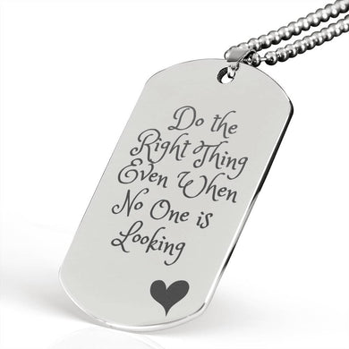 Exclusive Do the Right Thing Military Necklace