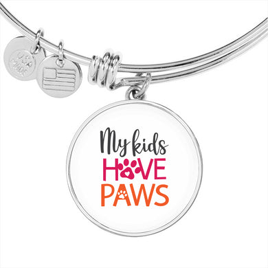 My Kids Have Paws Circle Charm and Bangle
