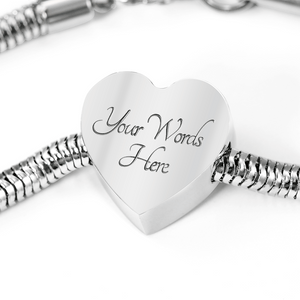Autism Tree Heart Charm Stainless Steel Bracelet