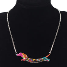Load image into Gallery viewer, Dachshund Enamel Dog  Necklace