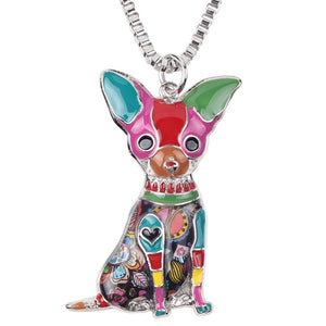 Chihuahua Dog Enamel Necklace