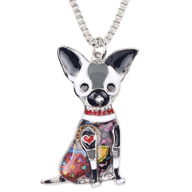 Chihuahua Dog Enamel Necklace