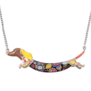 Dachshund Enamel Dog  Necklace