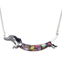 Load image into Gallery viewer, Dachshund Enamel Dog  Necklace
