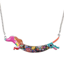 Load image into Gallery viewer, Dachshund Enamel Dog  Necklace