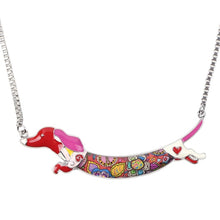 Load image into Gallery viewer, Dachshund Enamel Dog  Necklace
