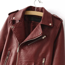 Load image into Gallery viewer, Short Soft Women&#39;s  Motorcycle Jacket