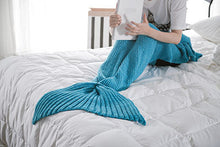 Load image into Gallery viewer, Soft Knitted Mermaid Handmade Tail Crochet Blanket