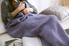Load image into Gallery viewer, Soft Knitted Mermaid Handmade Tail Crochet Blanket