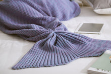 Load image into Gallery viewer, Soft Knitted Mermaid Handmade Tail Crochet Blanket