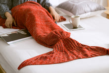 Load image into Gallery viewer, Soft Knitted Mermaid Handmade Tail Crochet Blanket