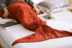 Soft Knitted Mermaid Handmade Tail Crochet Blanket