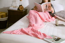 Load image into Gallery viewer, Soft Knitted Mermaid Handmade Tail Crochet Blanket