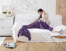 Load image into Gallery viewer, Soft Knitted Mermaid Handmade Tail Crochet Blanket