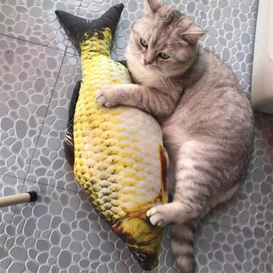 Cute Fish Shape Chewing Toy  Stuffed with Catnip