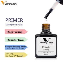 Load image into Gallery viewer, Venalisa  ODOR FREE Primer, Base coat and Topcoat to use with Venalisa Gel Nail Polish