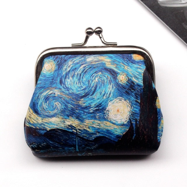 Vintage Women Art Printed coin Purses