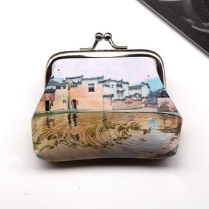 Vintage Women Art Printed coin Purses