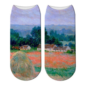 Classic Oil Painting Socks - Claude Monet