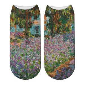 Classic Oil Painting Socks - Claude Monet