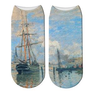 Classic Oil Painting Socks - Claude Monet