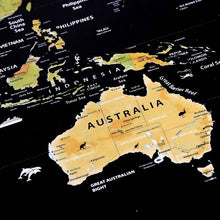 Load image into Gallery viewer, Black World Travel Map Scratch Off Map with Flags - LARGE