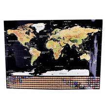 Load image into Gallery viewer, Black World Travel Map Scratch Off Map with Flags - LARGE