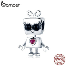 Load image into Gallery viewer, 100% 925 Sterling Silver  Girl Robot Childhood Bead Charm