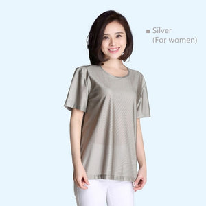 100% Silver Fiber EMF Protective Short-sleeved Shirt