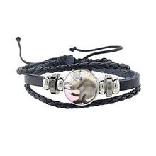 Load image into Gallery viewer, Cat Charm Leather Bracelet