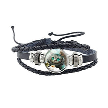 Load image into Gallery viewer, Cat Charm Leather Bracelet