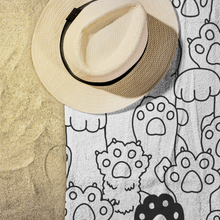 Load image into Gallery viewer, Kitty Paws Beach Towel