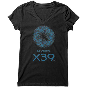womens V-neck (Bella) - X39 front logo only
