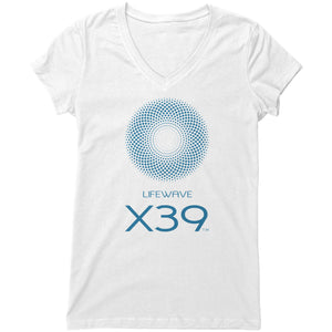 womens V-neck (Bella) - X39 front logo only