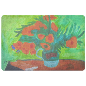 Van Gogh's Sunflowers Welcome Mat