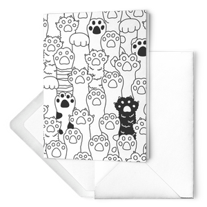 Kitty Paws Greeting Card Set (Folded)